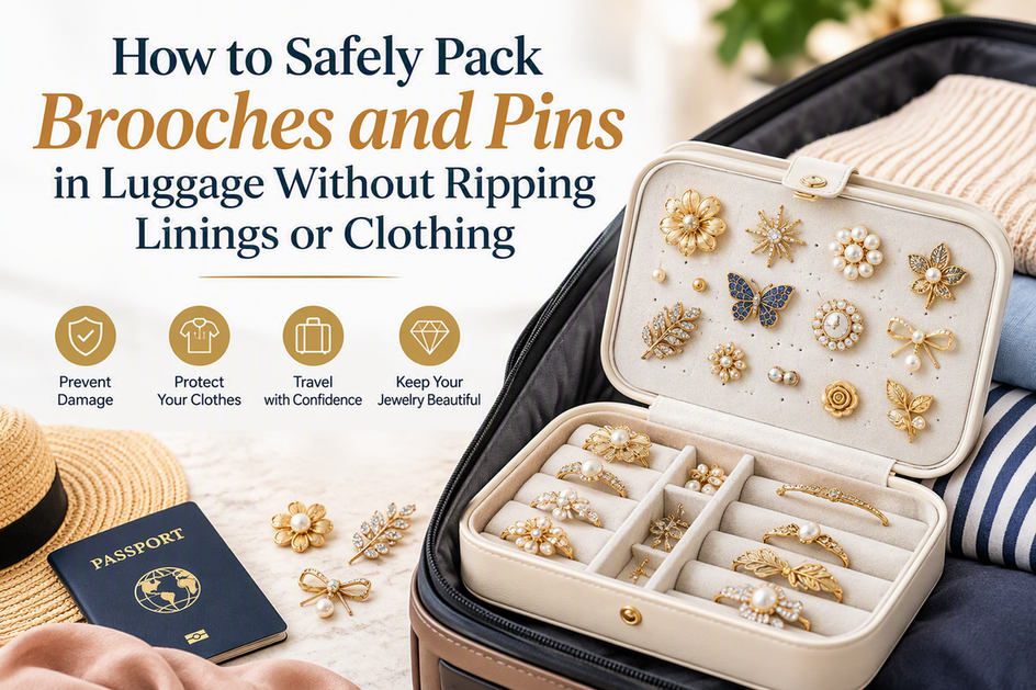 How to Safely Pack Brooches and Pins in Luggage Without Ripping Linings or Clothing