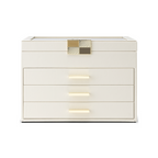 VLANDO Moonlit 4-Layer Jewelry Box with Glass Lid & Drawers