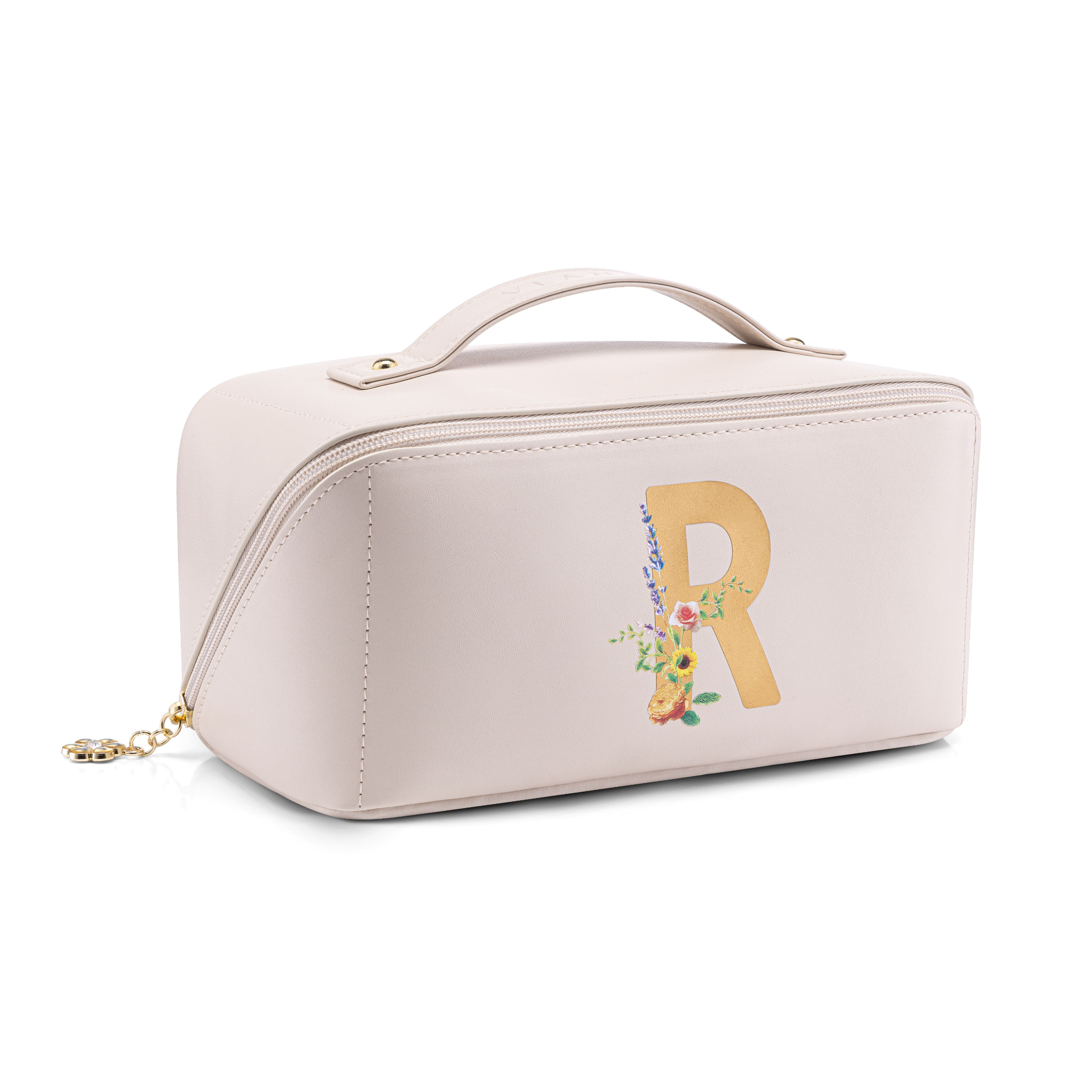 VLANDO Personalized Makeup Bag, Custom Cosmetic Organizer, Birthday Gift for Women Teen Girls US Exclusive Deal