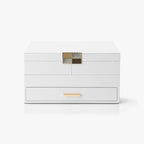 VLANDO Quiet Luxe 3-Layer Jewelry Box Organizer with Retractable Tray