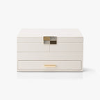VLANDO Quiet Luxe 3-Layer Jewelry Box Organizer with Retractable Tray