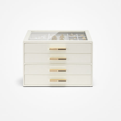 VLANDO Quiet Luxe jewelry box organizer in Creamy white
