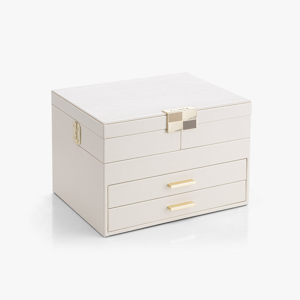 4-Layer Jewelry Box | Retractable Tray Storage | VLANDO