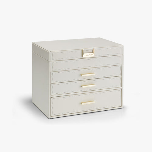 VLANDO Quiet Luxe jewelry box organizer in Creamy white