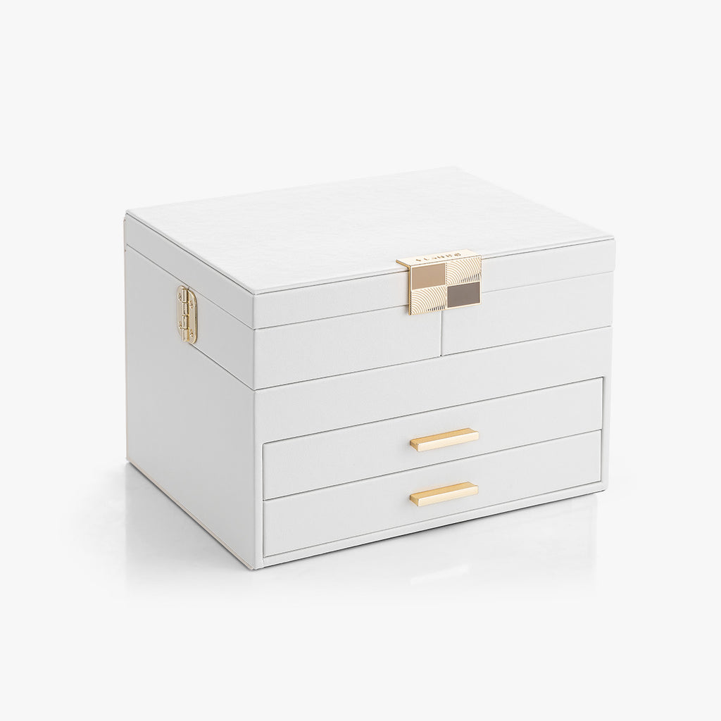 VLANDO Quiet Luxe 4-Layer Jewelry Box - Large Capacity & Elegant Gift