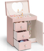 VLANDO Vertical Musical Box Musical Jewelry Box for Girls