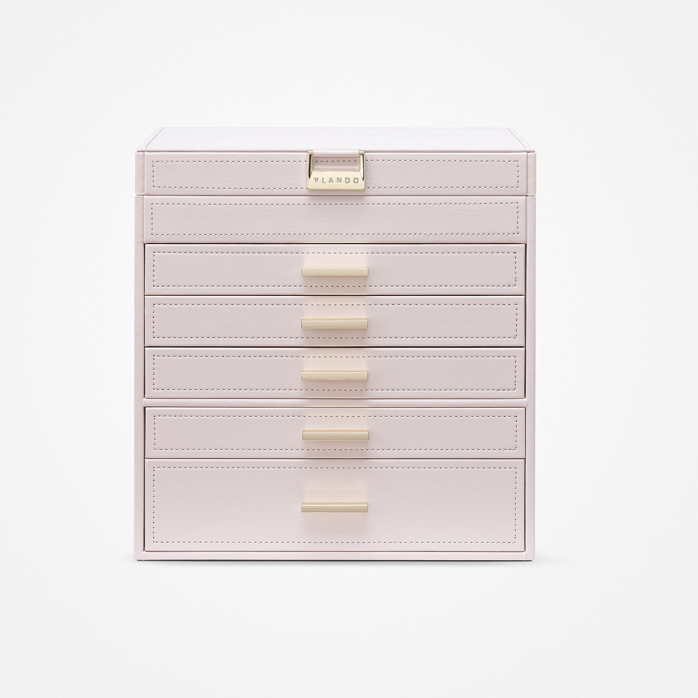 VLANDO Quiet Luxe 6-Layer Large Jewelry Box Organizer