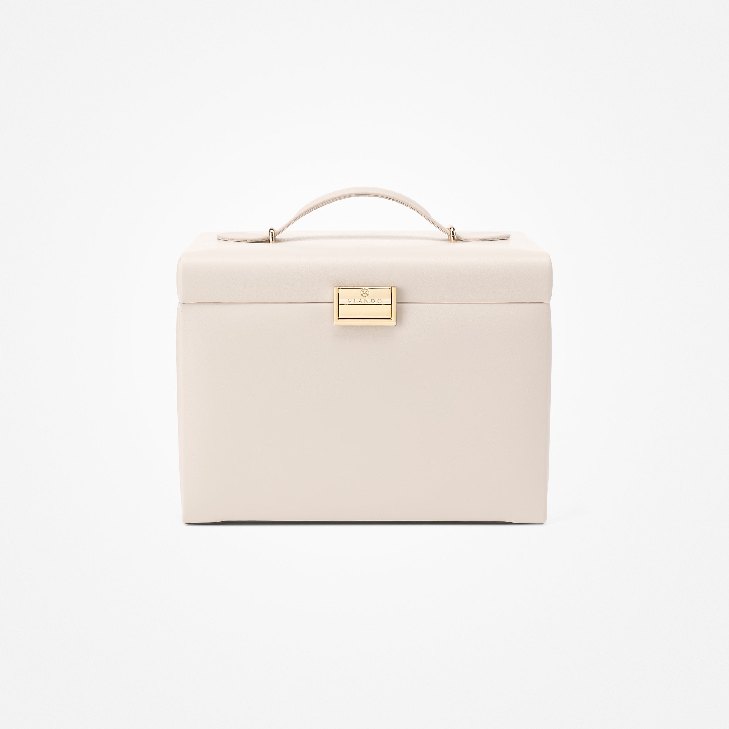 VLANDO Quiet Luxe 4-Layer Large Jewelry Box Organizer with Mirror & Drawers – Leather Jewelry Storage Case