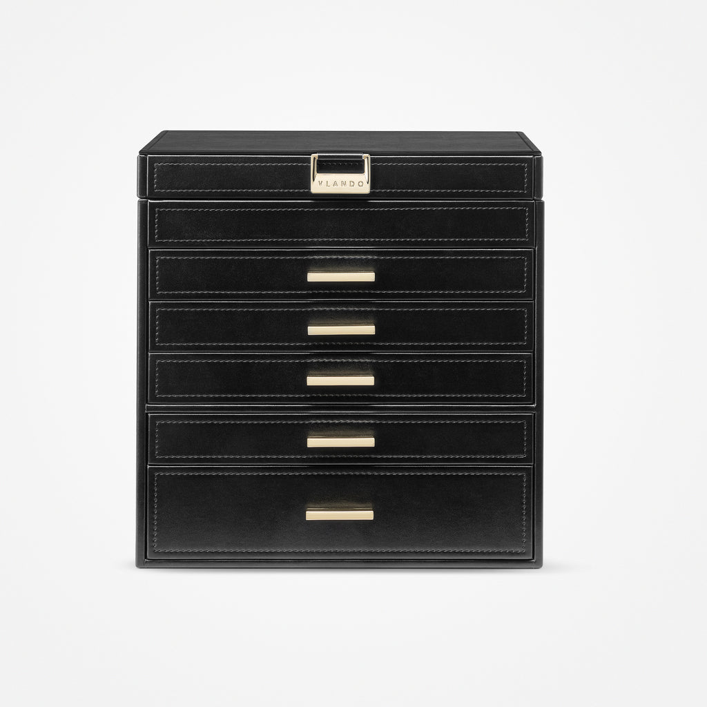VLANDO Quiet Luxe 6-Layer Large Jewelry Box Organizer