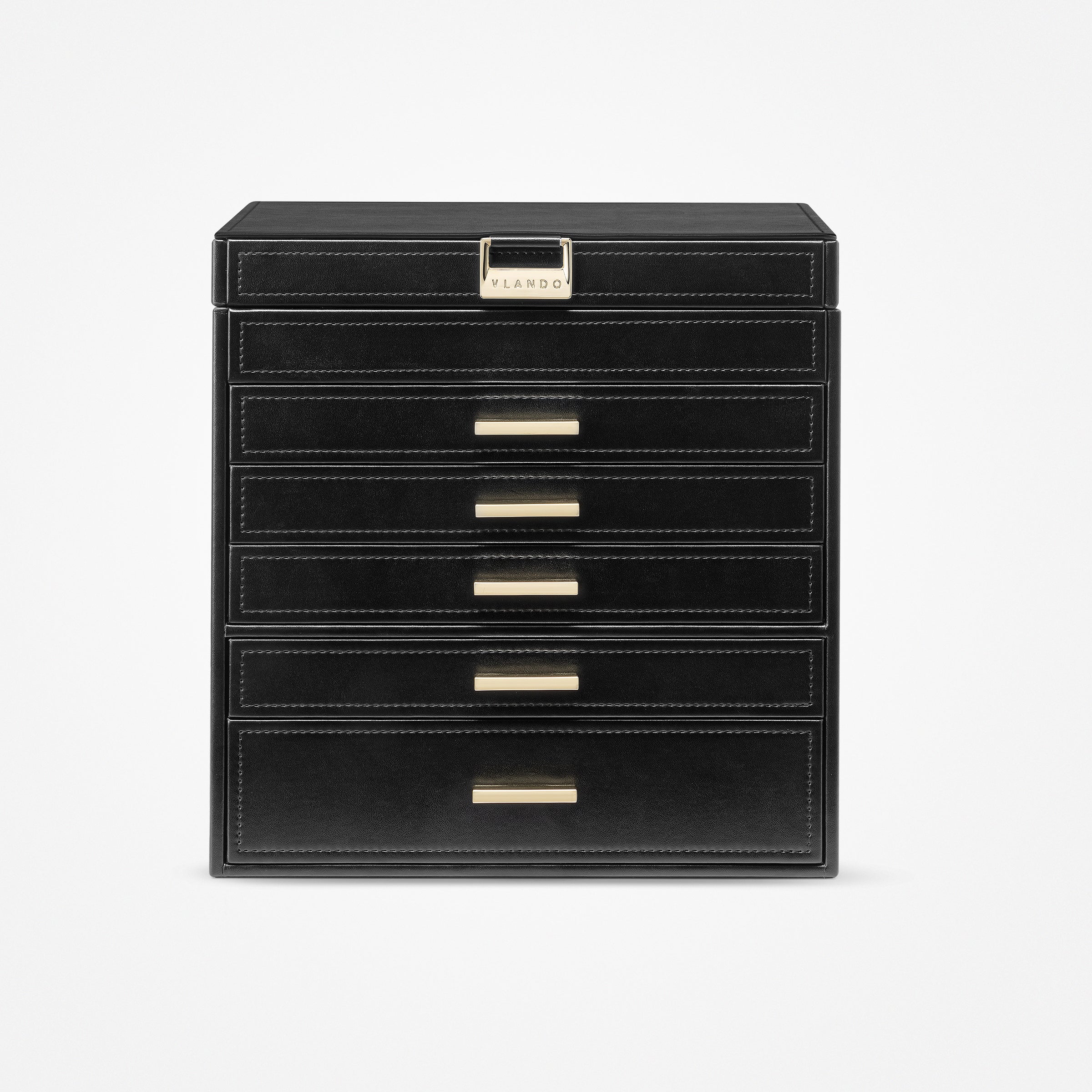 VLANDO Quiet Luxe 6-Layer Large Jewelry Box Organizer