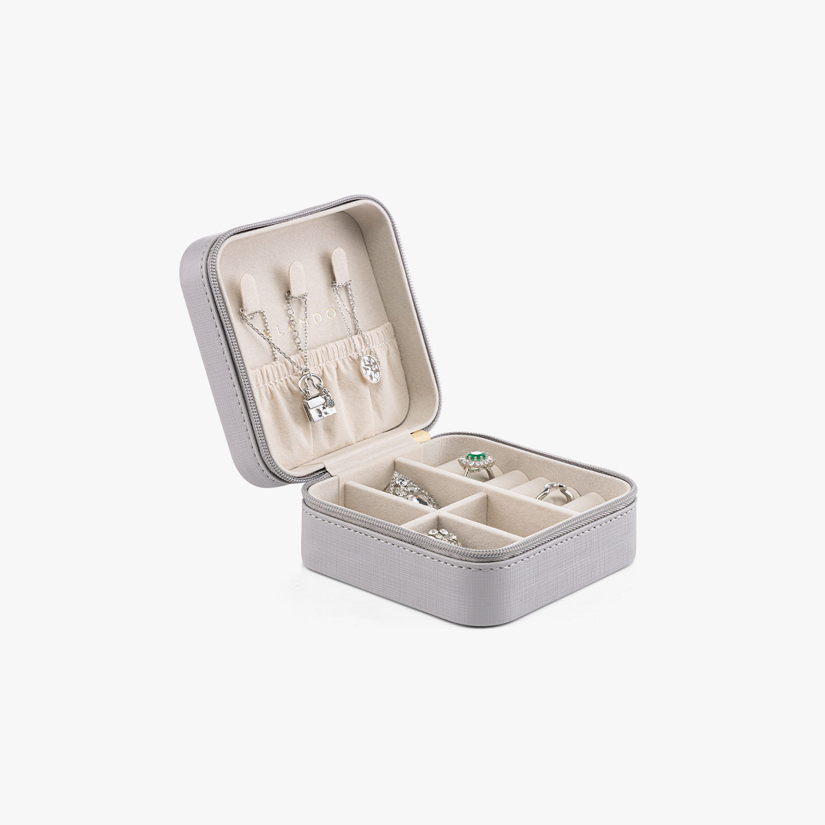 VLANDO Travel Ritual-Small Jewelry Box,Faux Leather Portable Jewelry Case Organizer,Wedding Gifts