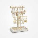 VLANDO Everyday Keepsake 3-Tier Jewelry & Necklace Organizer with Tray | Elegant Jewelry Display Stand