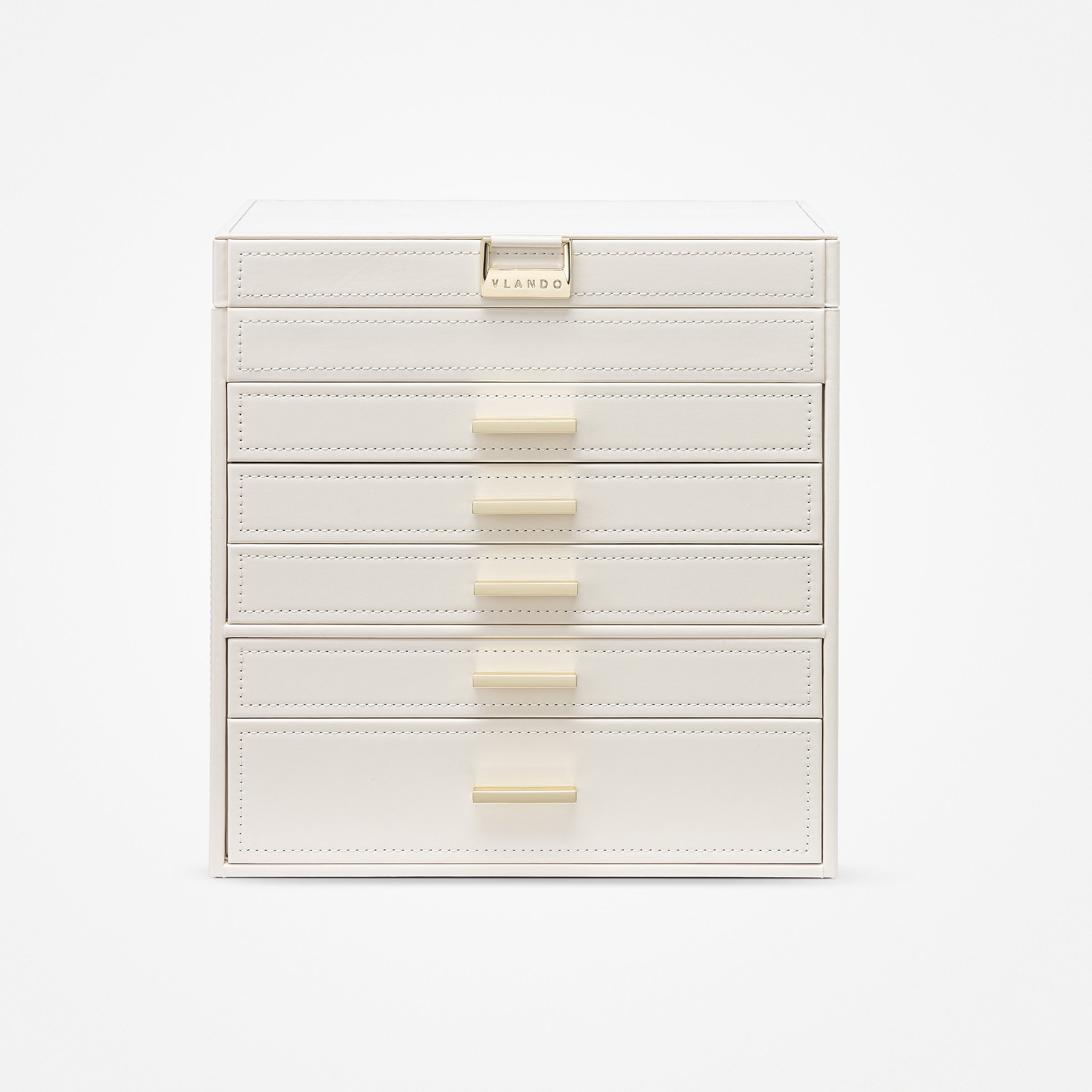 VLANDO Quiet Luxe 6-Layer Large Jewelry Box Organizer