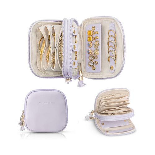 Vlando 2-Layer Travel Jewelry Organizer