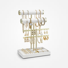 VLANDO Everyday Keepsake 3-stöckiger Schmuck- und Halsketten-Organizer mit Ablage | Eleganter Schmuckständer 