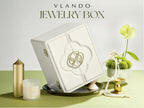 VLANDO Quiet Luxe Atelier Bloom Jewelry Box – Faux Leather Jewelry Organizer for Women,Birthday Gifts