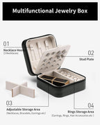 VLANDO Macaron‑Ear Stud Plate Macaron Regular – Small Portable Travel Jewelry Box Organizer