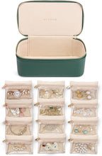 VLANDO Travel Ritua-Maidenhood Faux Leather Jewelry Organizer with 12 Visible Pouches,Portable Jewelry Storage