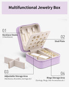 VLANDO Macaron‑Ear Stud Plate Macaron Regular – Small Portable Travel Jewelry Box Organizer