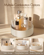 VLANDO 360° Rotating PU Leather Perfume & Makeup Organizer