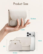 VLANDO 2-in-1 Small Travel Jewelry Case with Removable Pouch