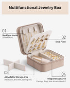 VLANDO Macaron‑Ear Stud Plate Macaron Regular – Small Portable Travel Jewelry Box Organizer