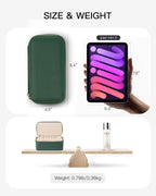 VLANDO Travel Ritua-Maidenhood Faux Leather Jewelry Organizer with 12 Visible Pouches,Portable Jewelry Storage
