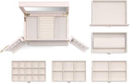VLANDO Quiet Luxe 6-Layer Large Jewelry Box & Organizer with Mirror