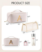 VLANDO Personalized Makeup Bag, Custom Cosmetic Organizer, Birthday Gift for Women Teen Girls US Exclusive Deal