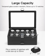 VLANDO lockable watch box, size and capacity guide