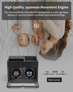 VLANDO Automatic Double Watch Winder with Jewelry Valet Tray