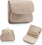 VLANDO 2-in-1 Small Travel Jewelry Case with Removable Pouch