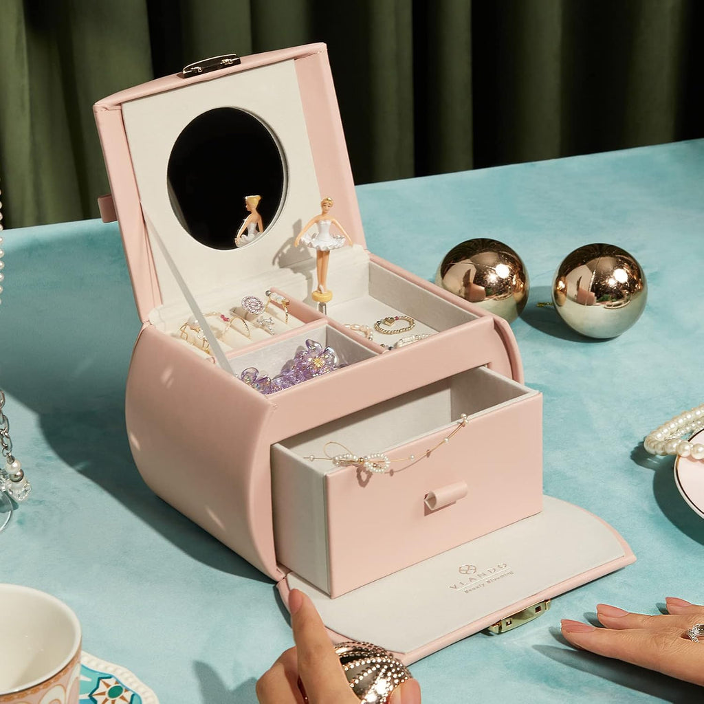 VLANDO Ballerina Musical Jewelry Box Girls Gift Musical Box