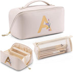 VLANDO Personalized Makeup Bag, Custom Cosmetic Organizer, Birthday Gift for Women Teen Girls US Exclusive Deal
