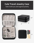 VLANDO Macaron‑Ear Stud Plate Macaron Regular – Small Portable Travel Jewelry Box Organizer