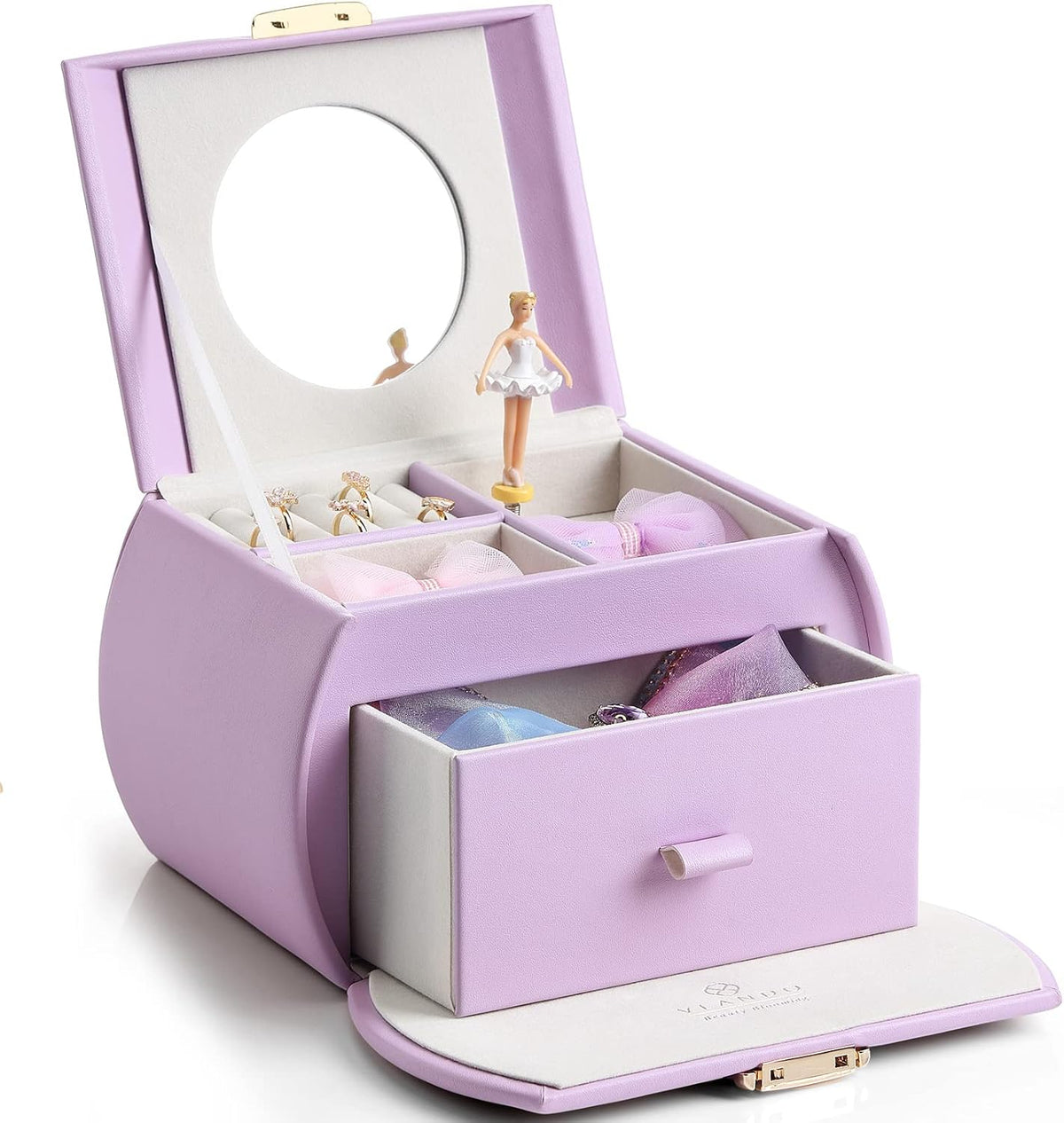 VLANDO Ballerina Musical Jewelry Box Girls Gift Musical Box