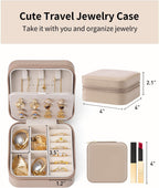 VLANDO Macaron‑Ear Stud Plate Macaron Regular – Small Portable Travel Jewelry Box Organizer