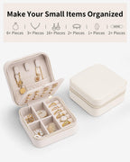 VLANDO Macaron‑Ear Stud Plate Macaron Regular – Small Portable Travel Jewelry Box Organizer