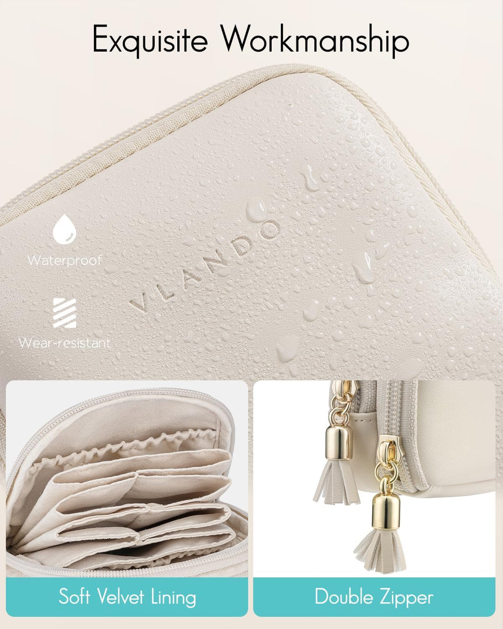 Vlando 2-Layer Travel Jewelry Organizer