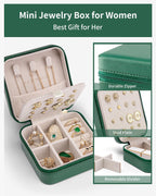 VLANDO Macaron‑Ear Stud Plate Macaron Regular – Small Portable Travel Jewelry Box Organizer