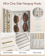 VLANDO Rotating Jewelry Box – Quiet Luxe 360° Large Jewelry Organizer with 5 Drawers