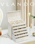 VLANDO Quiet Luxe jewelry box organizer, gift-ready presentation