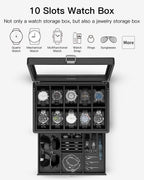 VLANDO lockable watch box, material and hardware details