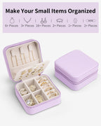 VLANDO Macaron‑Ear Stud Plate Macaron Regular – Small Portable Travel Jewelry Box Organizer