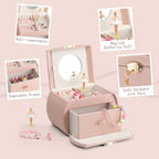 VLANDO Ballerina Musical Jewelry Box Girls Gift Musical Box