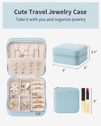 VLANDO Macaron‑Ear Stud Plate Macaron Regular – Small Portable Travel Jewelry Box Organizer