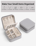 VLANDO Macaron‑Ear Stud Plate Macaron Regular – Small Portable Travel Jewelry Box Organizer