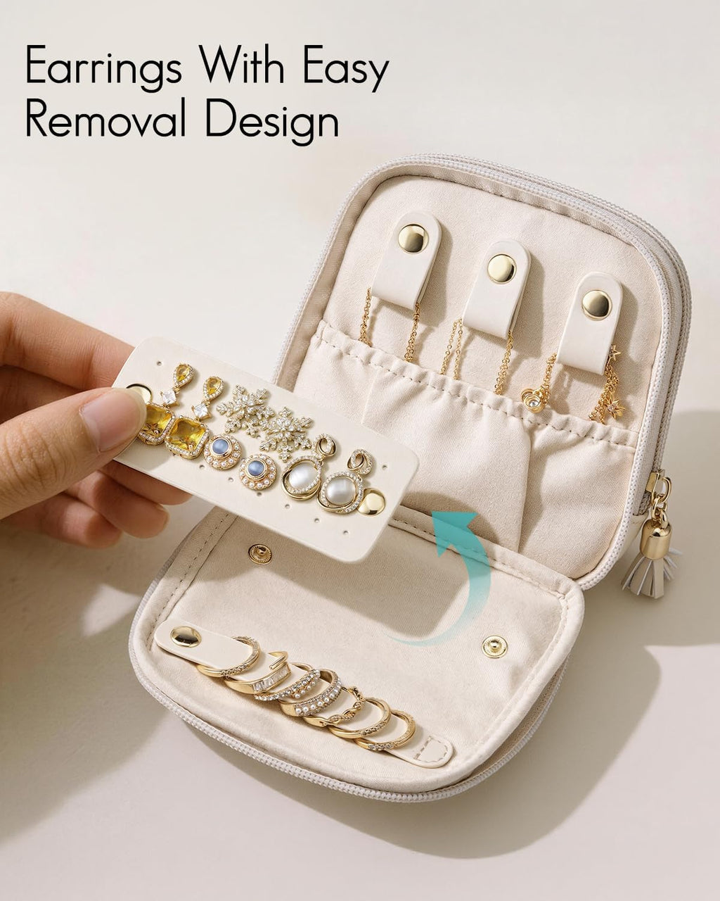 Vlando 2-Layer Travel Jewelry Organizer