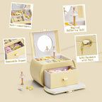VLANDO Ballerina Musical Jewelry Box Girls Gift Musical Box