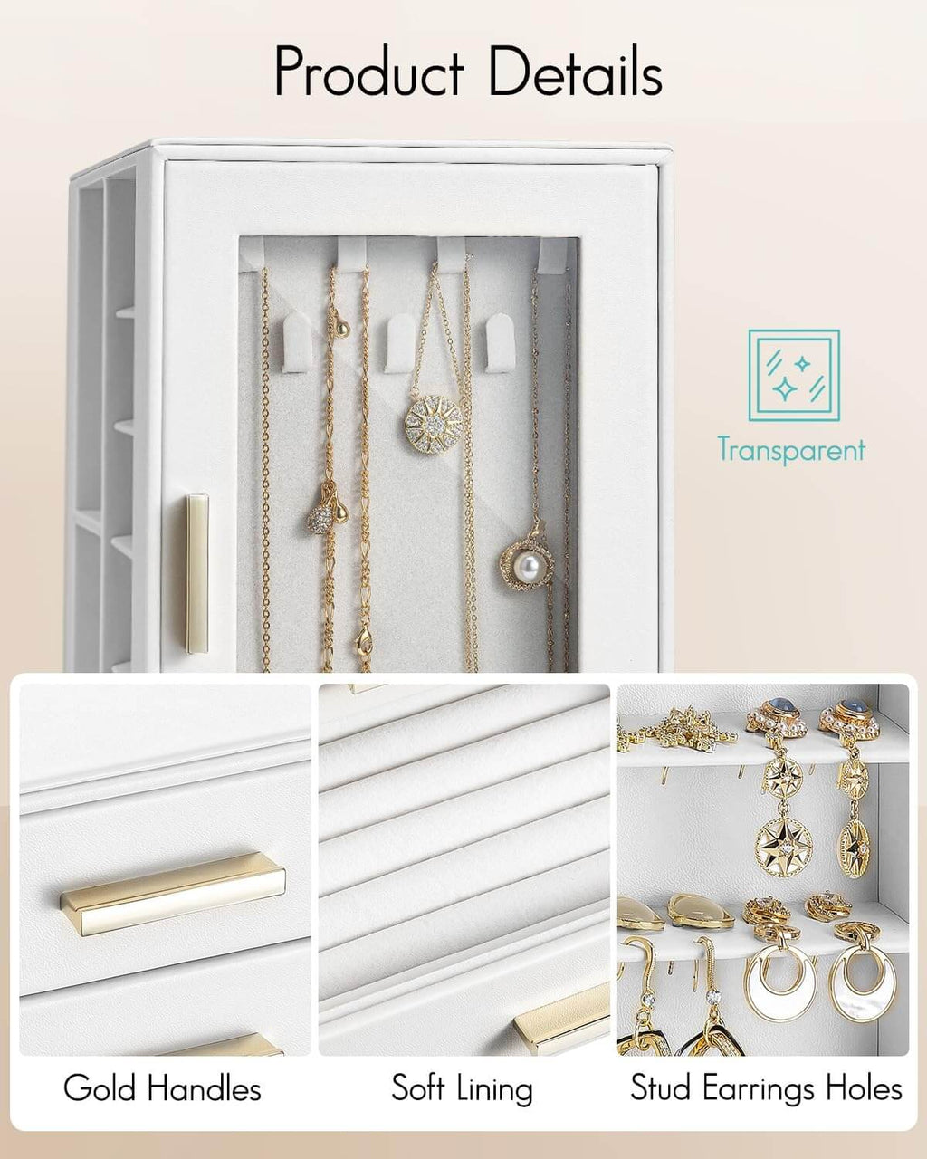 VLANDO Quiet Luxe jewelry box organizer, drawer and tray organization